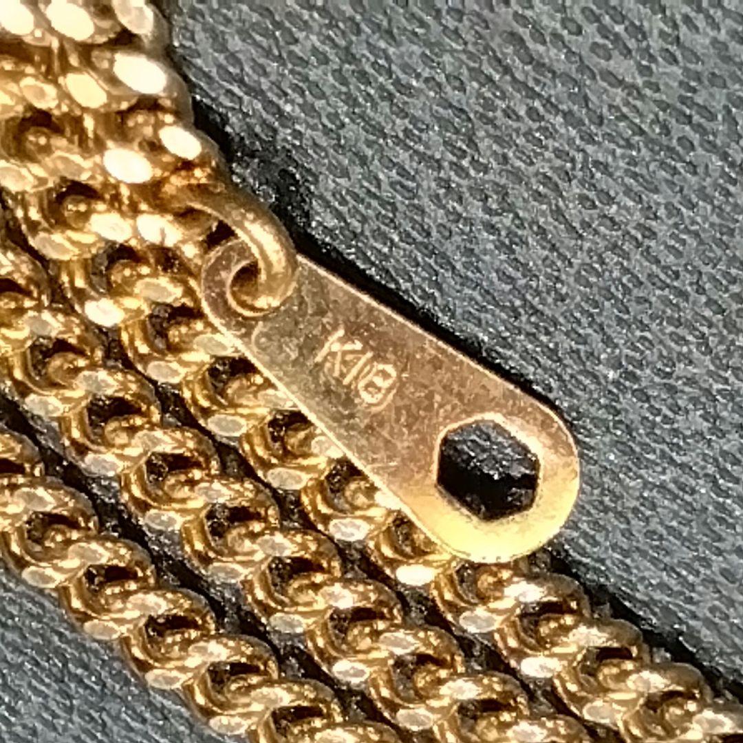 K18✨ゴールド✨2面喜平型✨シンプルチェーンネックレス✨約50.5㎝✨3㌘✨