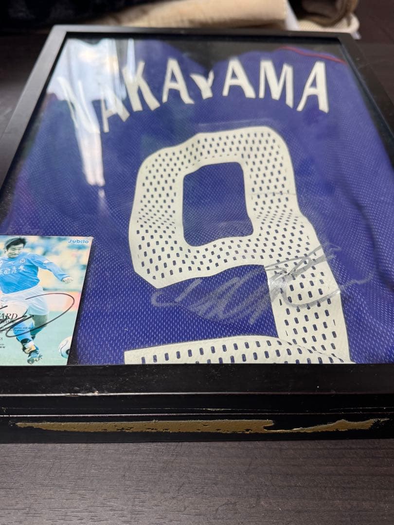 中山雅史 サイン入りユニフォーム 背番号9ケース入り