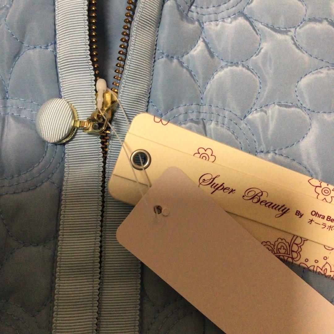 極美品❤️super beautyフラワーキルティングロングベスト　大きいサイズ