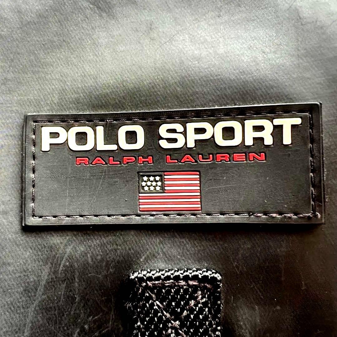 【希少】POLO SPORT 90s ブラック リュック 巾着 ヴィンテージ