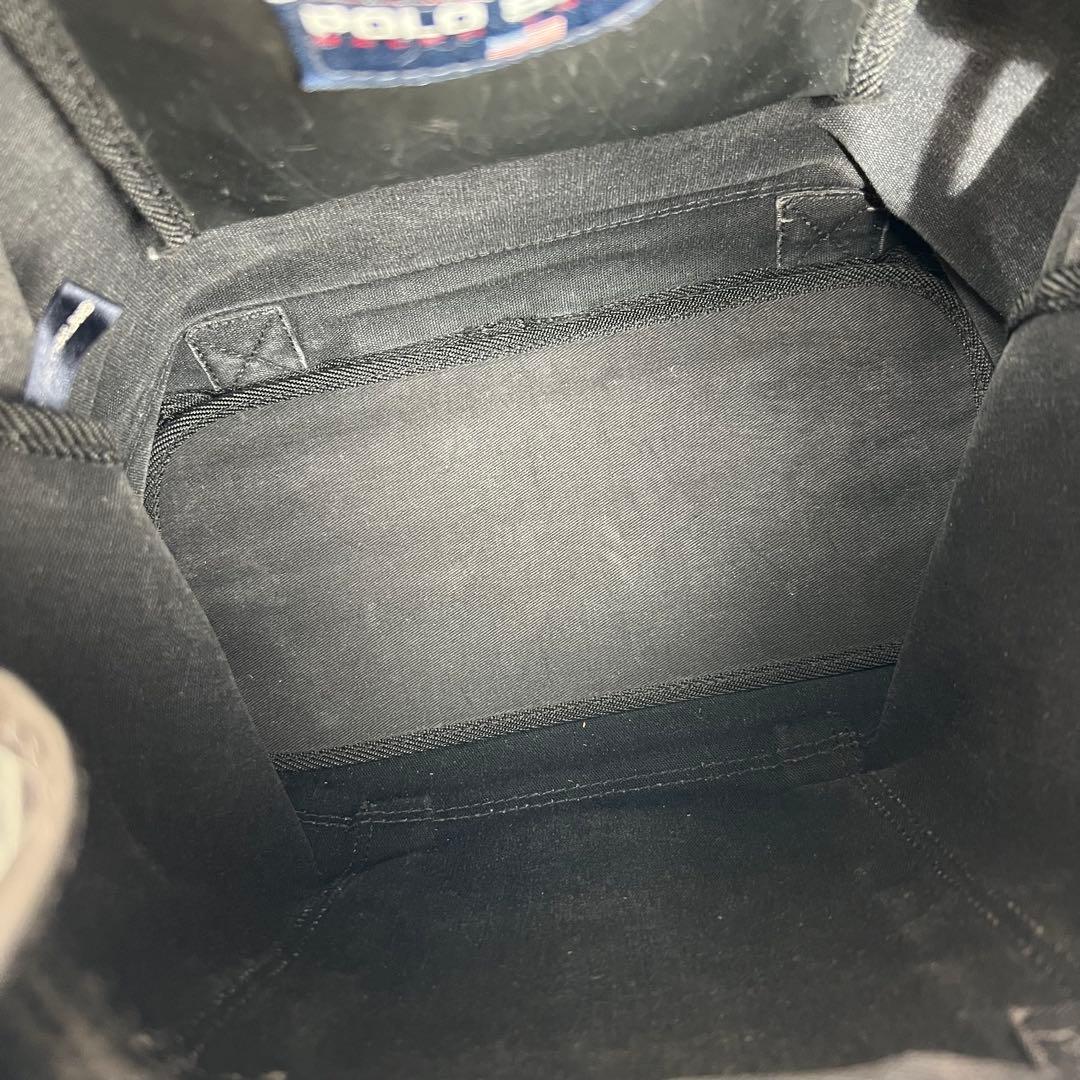 【希少】POLO SPORT 90s ブラック リュック 巾着 ヴィンテージ