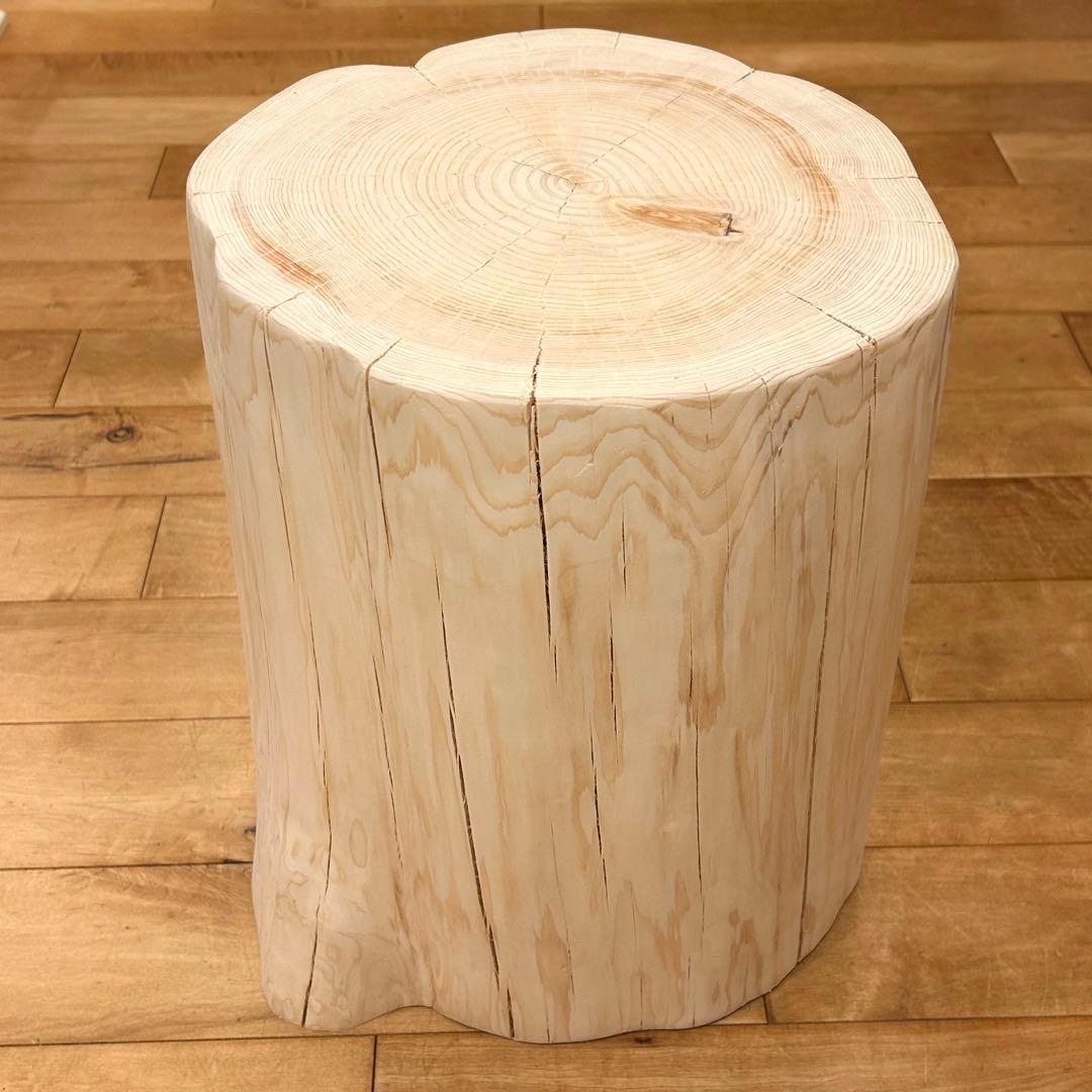 檜　丸太　椅子　スツール　フリル　No.1175