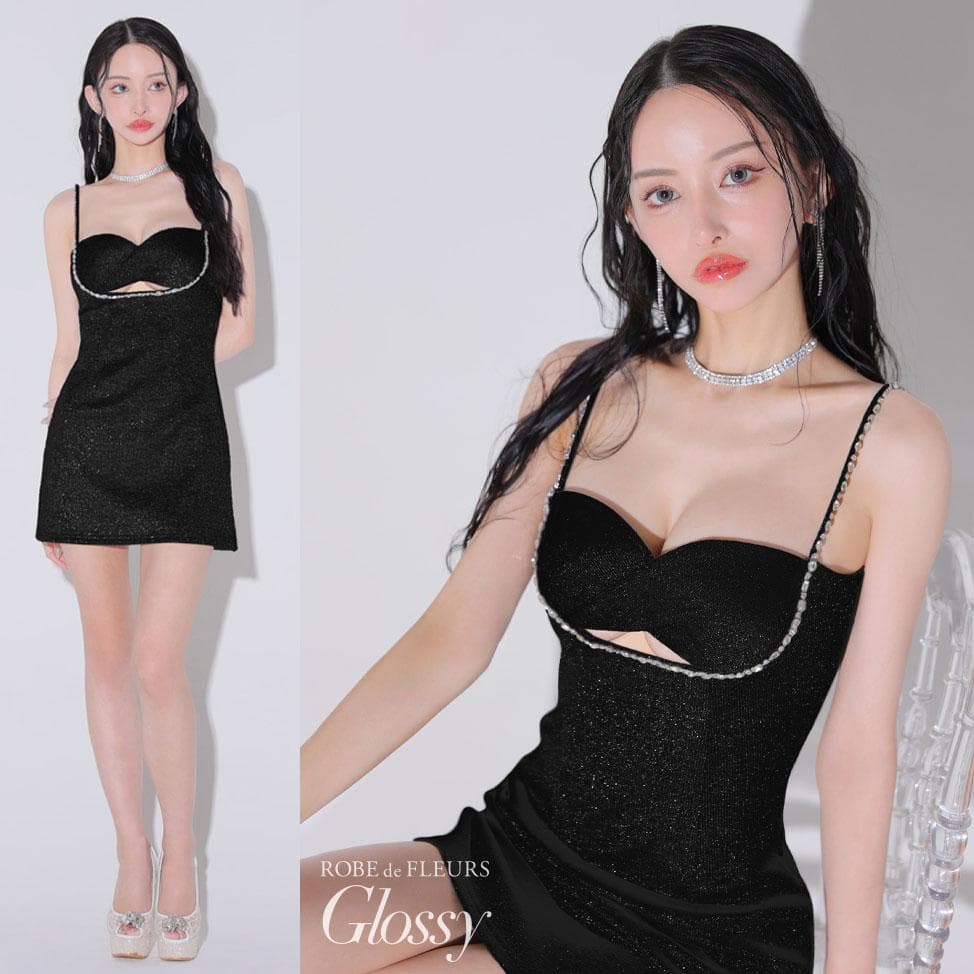 ROBE de FLEURS ローブドフルール ミニキャバドレス GL3571