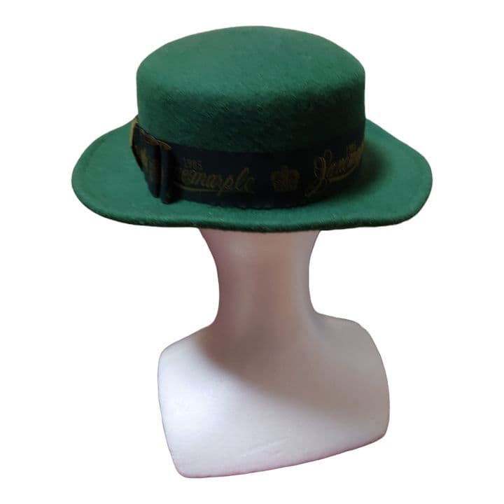 ロゴリボンのウールハット グリーン