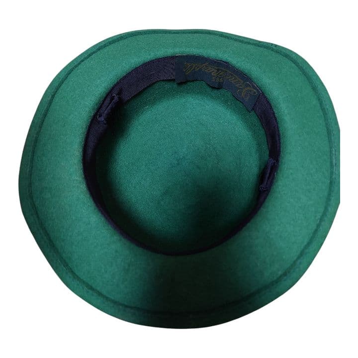 ロゴリボンのウールハット グリーン