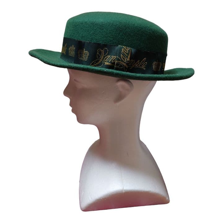 ロゴリボンのウールハット グリーン