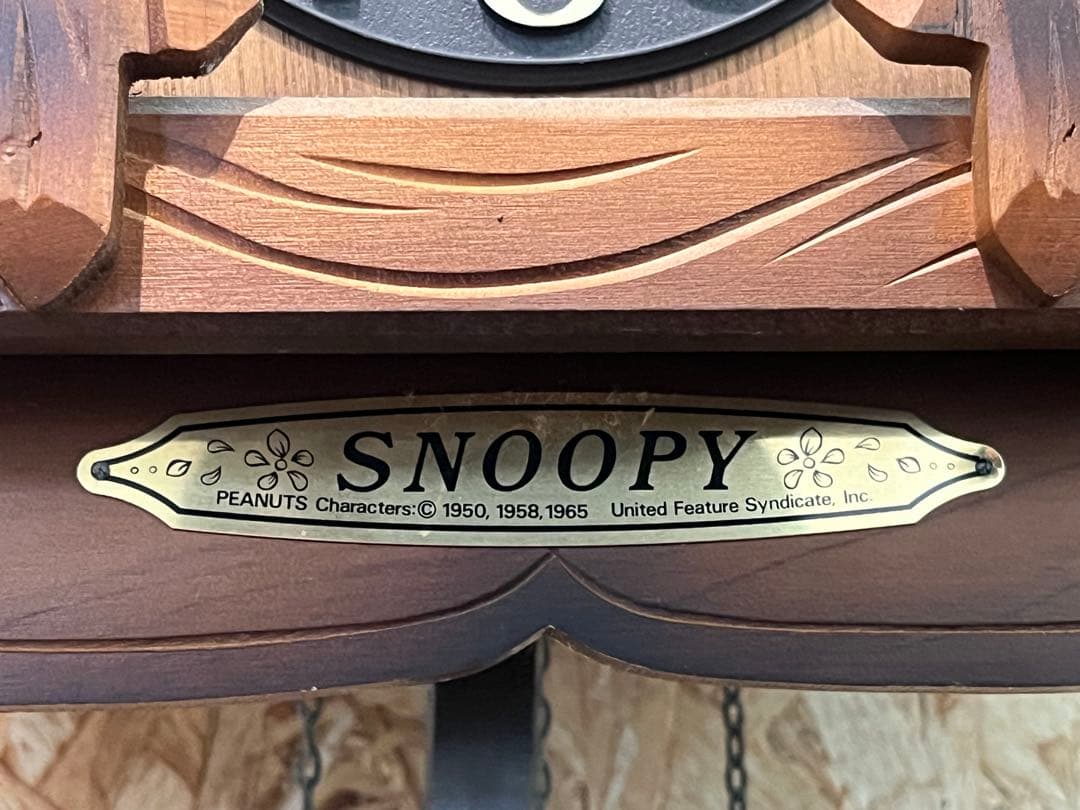 スヌーピー 鳩時計 CITIZEN レトロ 木製 ハト時計　SNOOPY 訳あり
