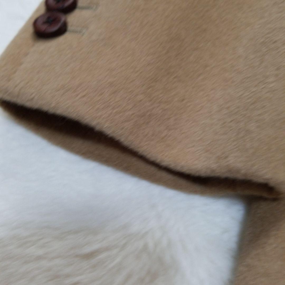 【超美品】コムサメン　アンゴラ　ハーフコート　キャメル　M　タグ付き