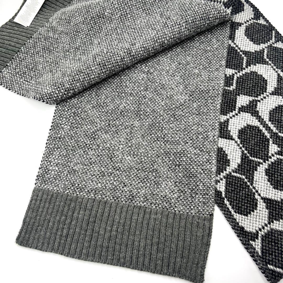 ◆新品 COACHコーチ ジャンボシグネチャー アルパカ混 マフラー◆