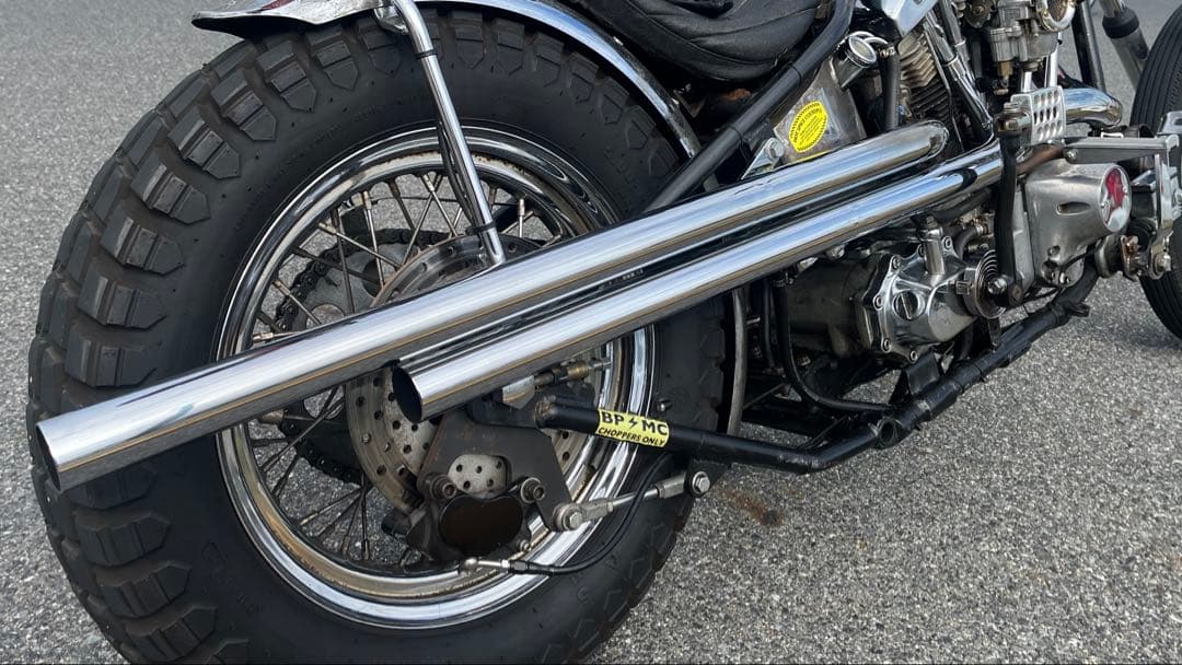 stoop motorcycleショベルヘッド マフラー　ショットガンマフラー