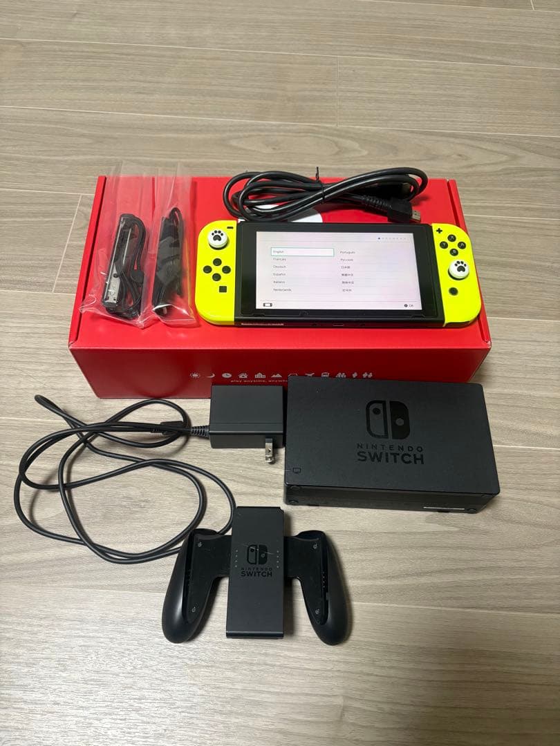 【完全動作品】ニンテンドースイッチ ネオンイエロー（おまけ付き）