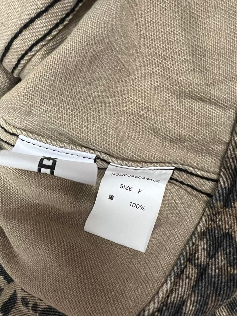 BEEDEN ヒョウ柄 クロップドデニムジャケット