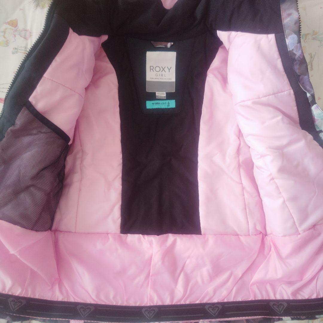 【美品】ROXY 花柄スキーウェア 手袋 セット 150cm