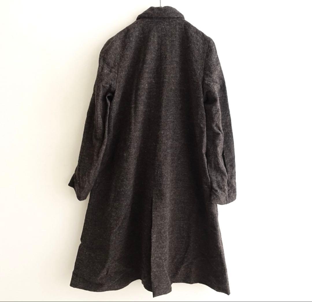 Bergfabel ロングコート　ブラウンミックス