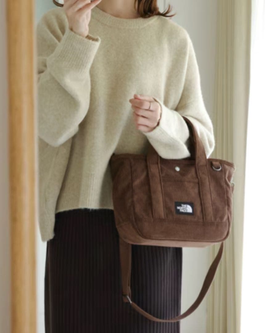 THE NORTH FACE コーデュロイ ショルダーバッグ ブラウン トート