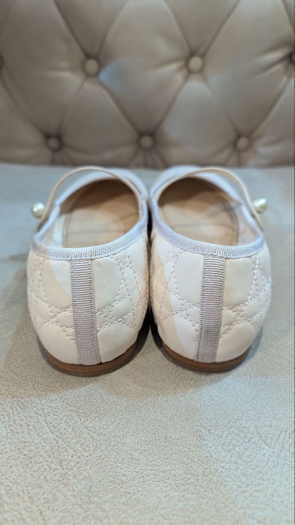 DIOR バレリーナ カナージュ キルティング フラットパンプス 38