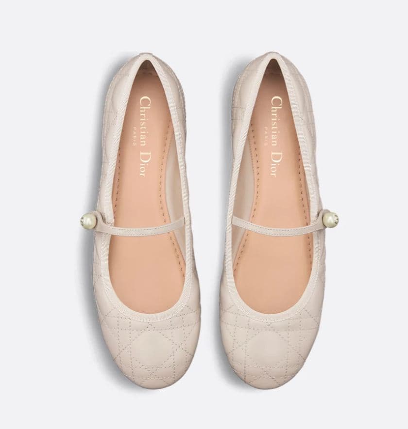 DIOR バレリーナ カナージュ キルティング フラットパンプス 38