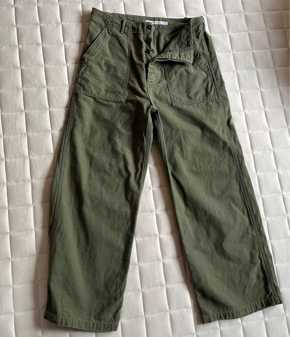 FRAMeWORK ミリタリースラブバックサテンベイカーパンツL