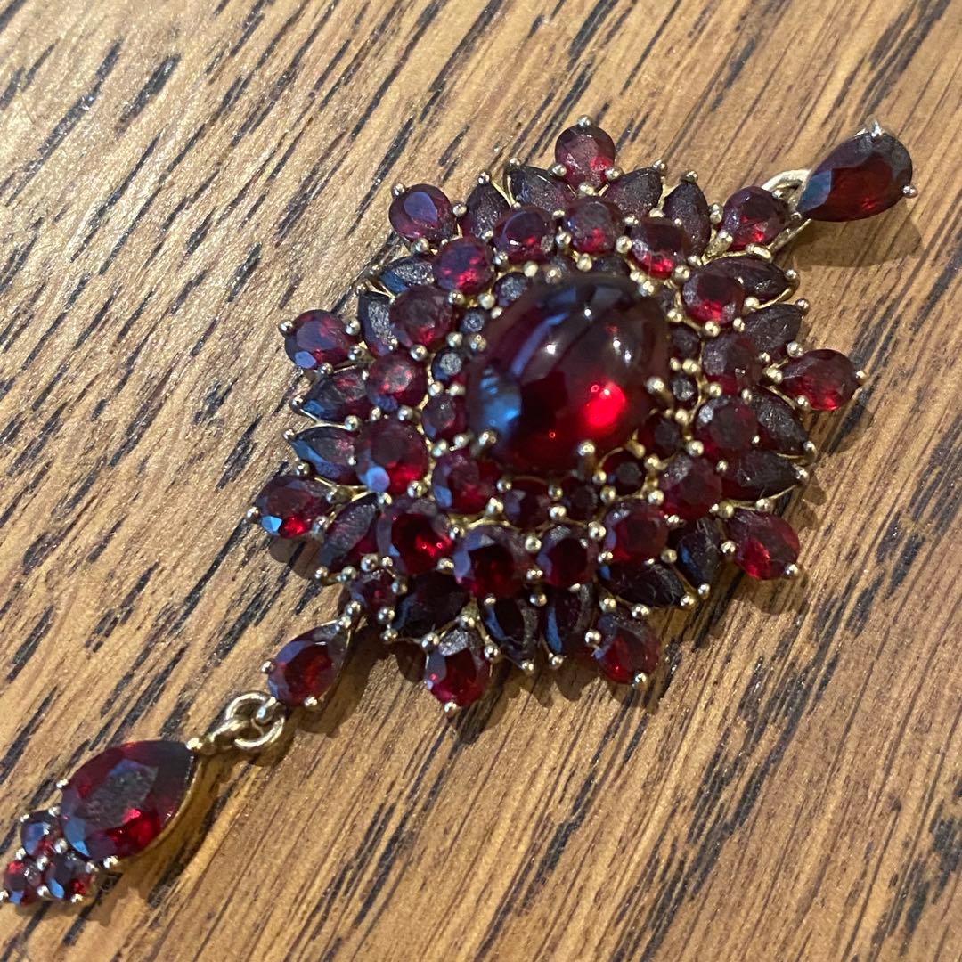 d*7様 碌山 ロクザン ガーネット ペンダントトップ SILVER925 ゴー