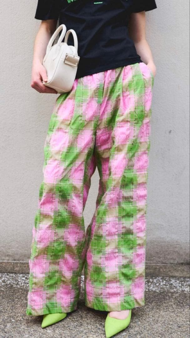 マルチチェックイージーパンツ