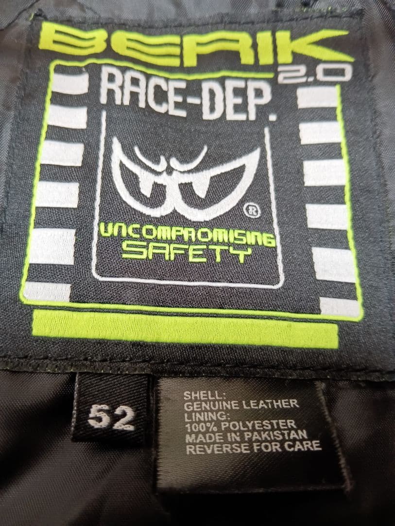 BERIK バイク用ジャケット ホワイト/ブラック/レッド　メンズ