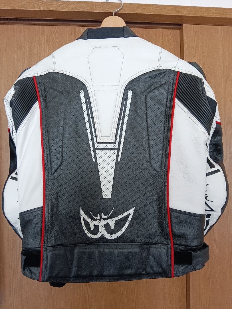 BERIK バイク用ジャケット ホワイト/ブラック/レッド　メンズ