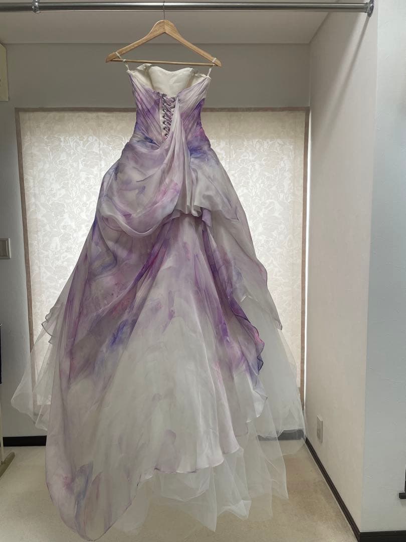 カラードレス　ウェディング　前撮り　披露宴　結婚式　パープル　アトリエアイメ