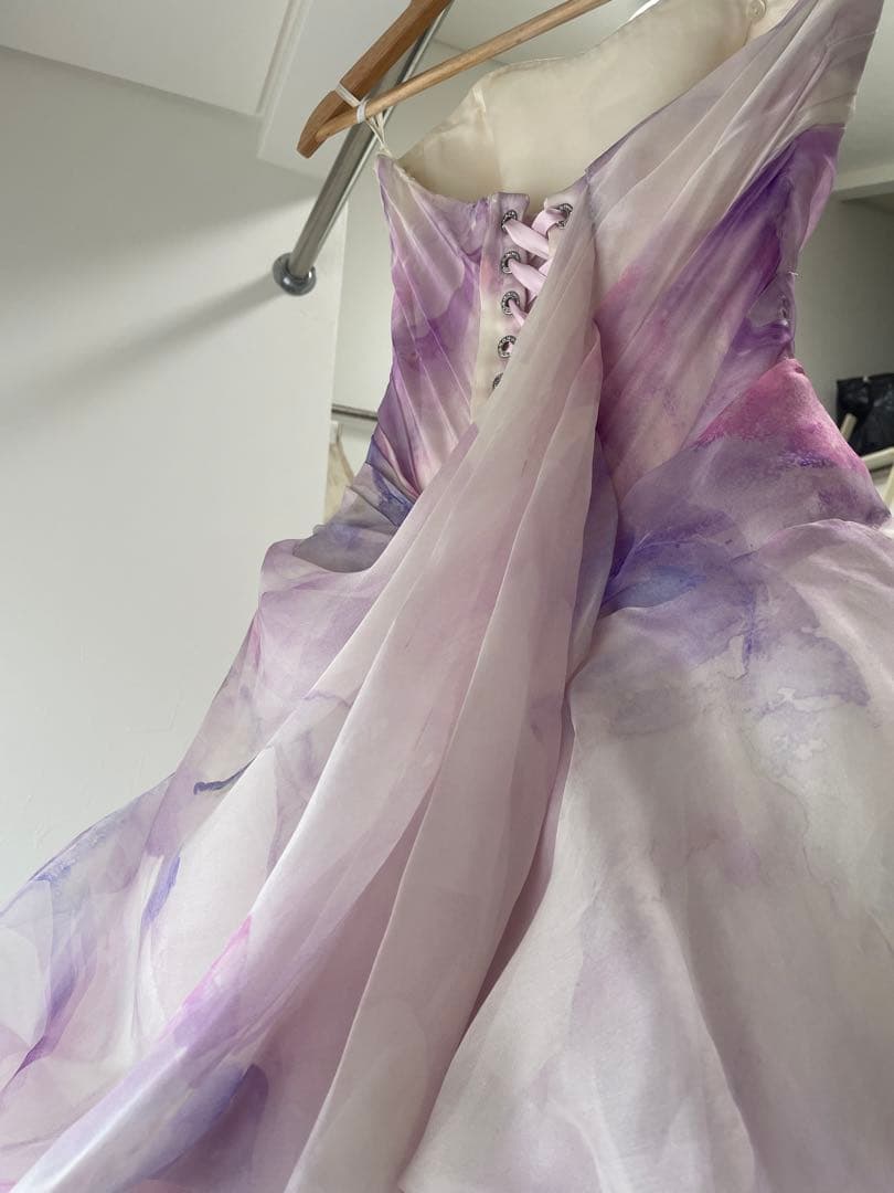 カラードレス　ウェディング　前撮り　披露宴　結婚式　パープル　アトリエアイメ