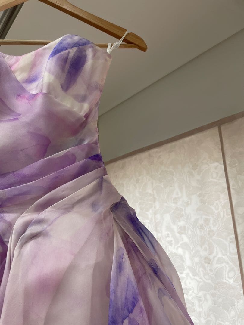 カラードレス　ウェディング　前撮り　披露宴　結婚式　パープル　アトリエアイメ