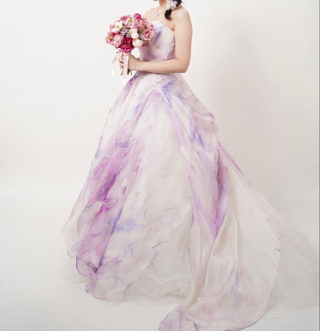 カラードレス　ウェディング　前撮り　披露宴　結婚式　パープル　アトリエアイメ