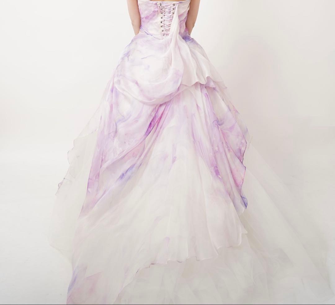 カラードレス　ウェディング　前撮り　披露宴　結婚式　パープル　アトリエアイメ