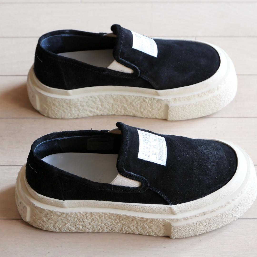 MM6 Maison Margiela スリッポン 黒 スエード スニーカー