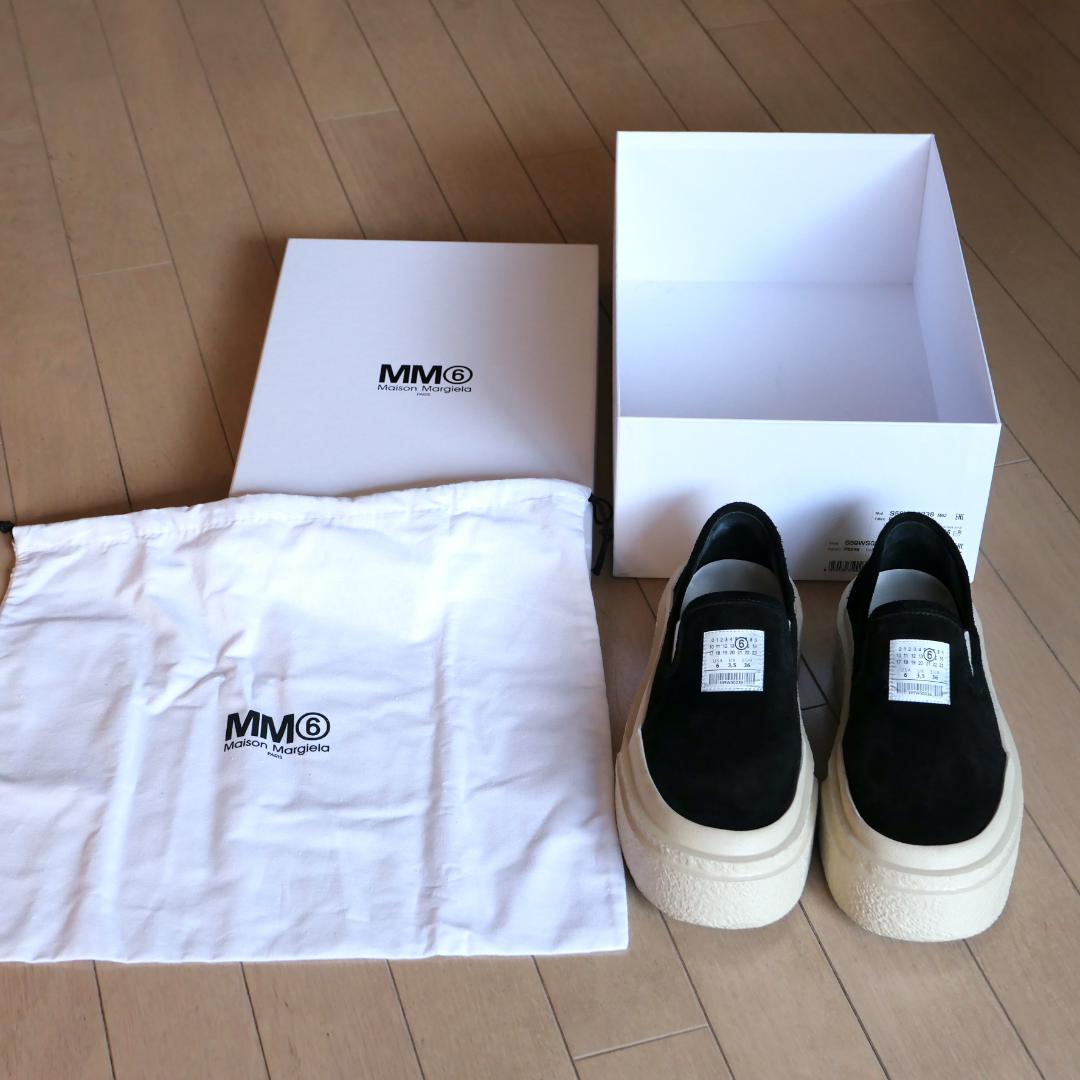 MM6 Maison Margiela スリッポン 黒 スエード スニーカー