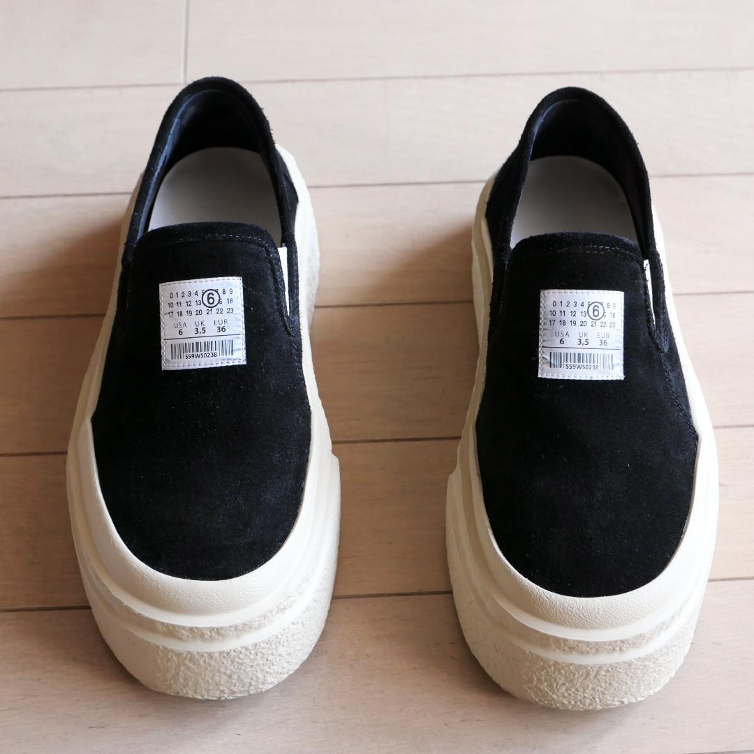 MM6 Maison Margiela スリッポン 黒 スエード スニーカー