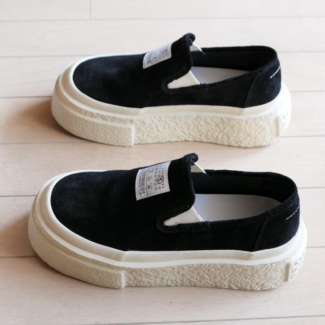 MM6 Maison Margiela スリッポン 黒 スエード スニーカー