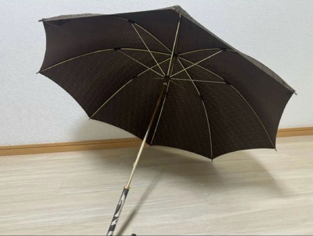 FENDI ズッカ柄 長傘 ブラウン　ムーンバット製　雨傘