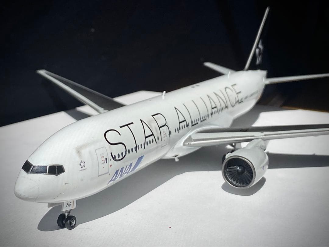 プラモデル完成品 ハセガワ ANA777-200 スターアライアンスJA712A