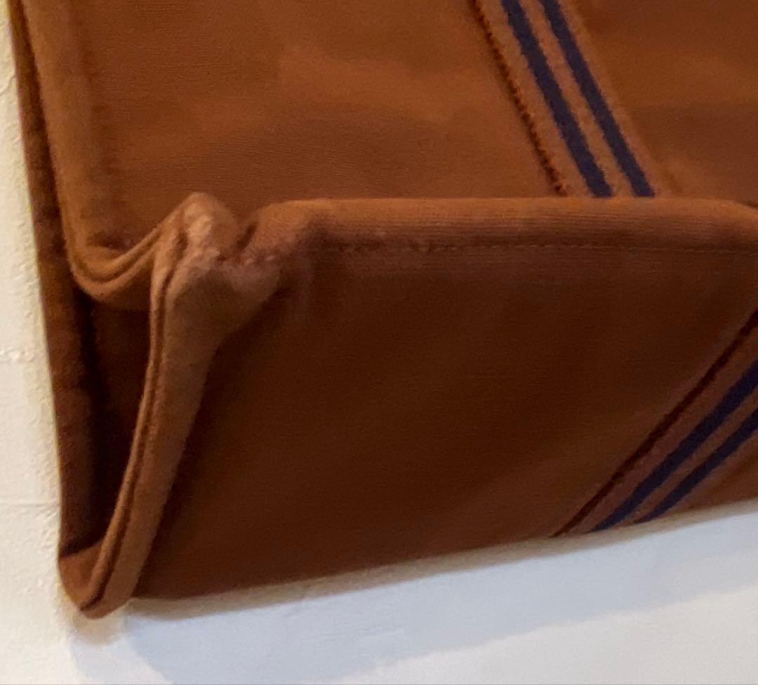 【美品】HERMES エルメス フールトゥMM トートバッグ 茶×ネイビーA4◎
