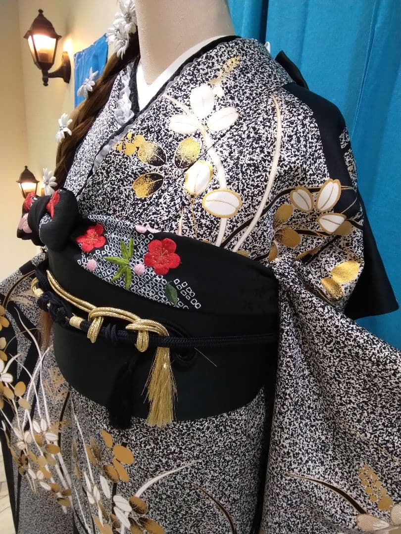 振袖フルセット、正絹振袖成人式、重ね衿、帯揚げ帯締め、袋帯、長襦袢、トールサイズ