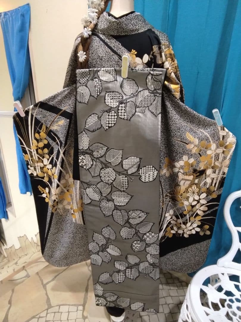 振袖フルセット、正絹振袖成人式、重ね衿、帯揚げ帯締め、袋帯、長襦袢、トールサイズ