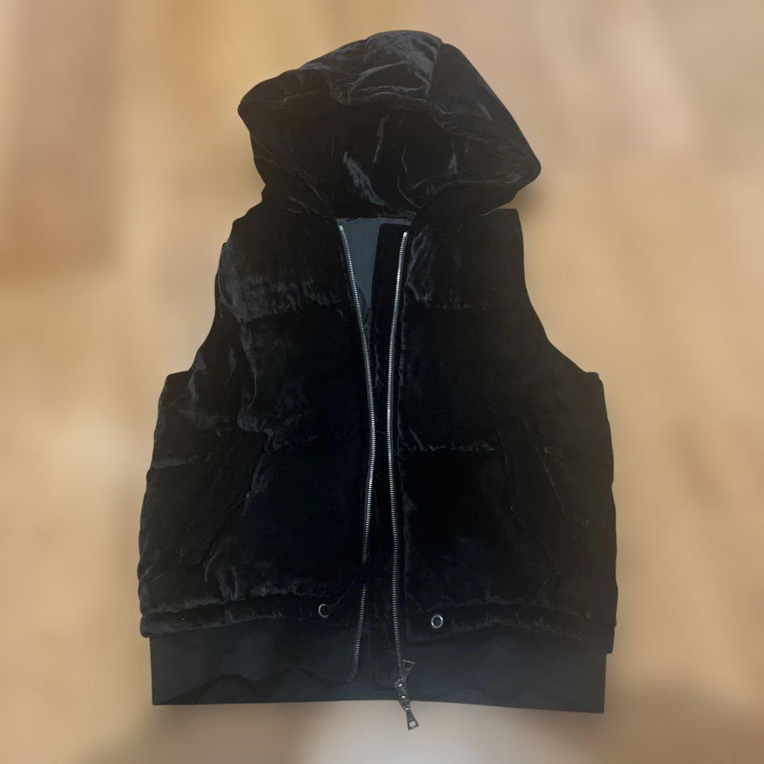 Theory ベロア ダウンベスト S