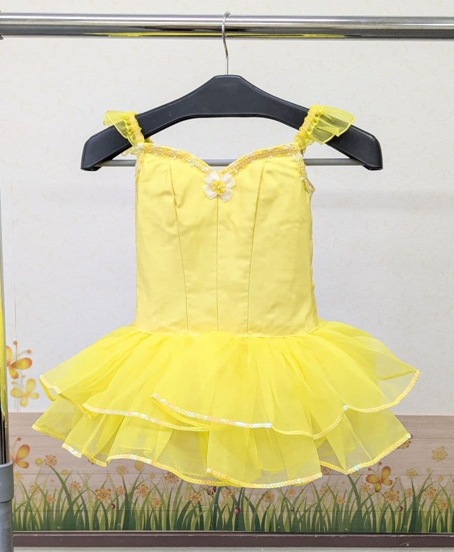 バレエ衣裳/キッズ みにくいあひるの子セット 黄色=7着+グレー