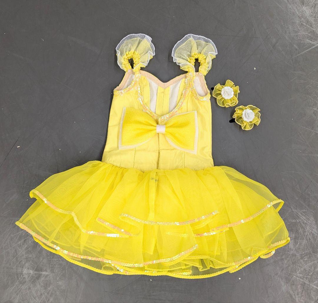 バレエ衣裳/キッズ みにくいあひるの子セット 黄色=7着+グレー