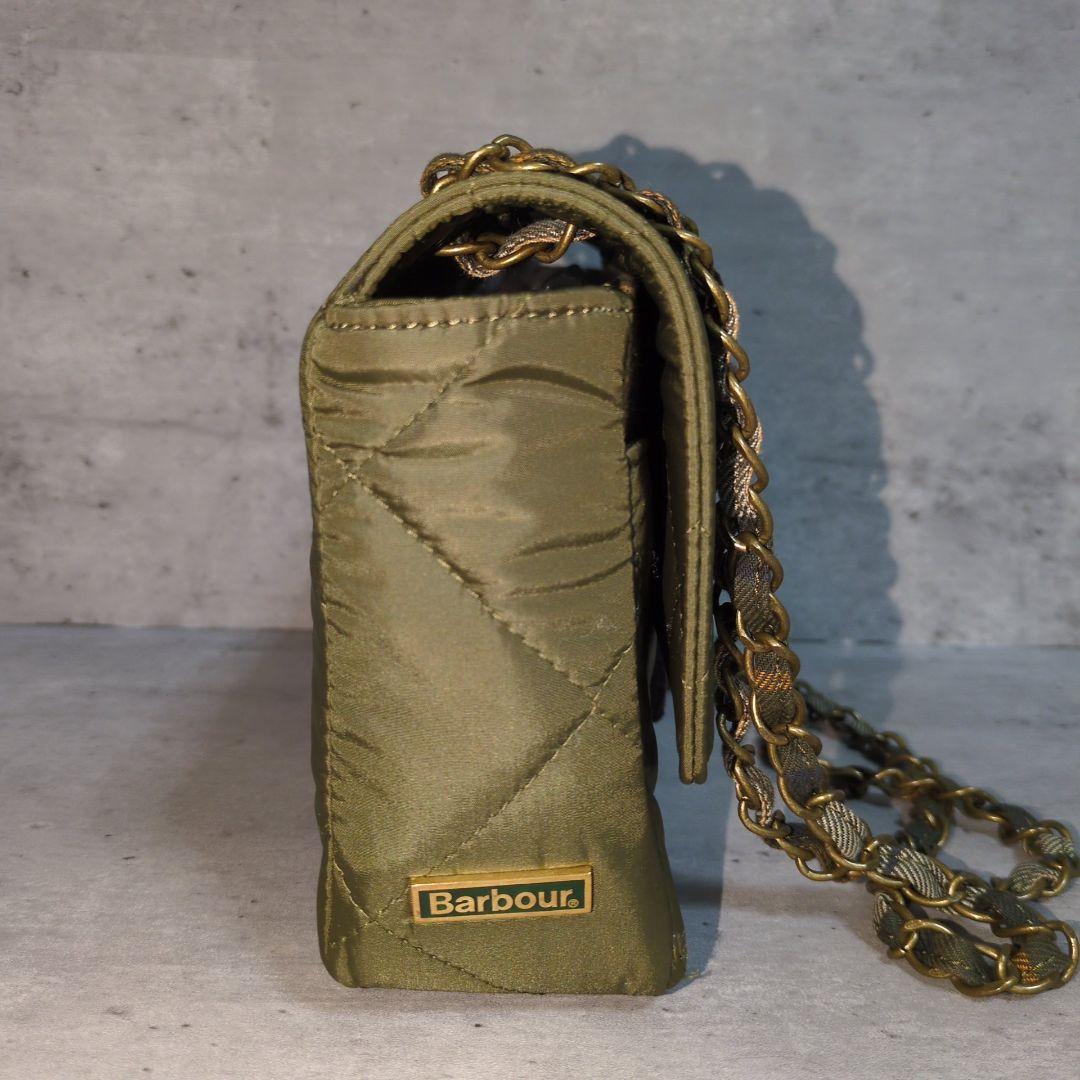 【Barbour × WACCOWACCO】キルティングチェーンバッグ☆UA別注