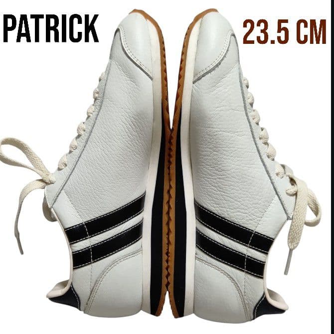 【新品同様】パトリック ネバダ2 ホワイト レザースニーカー 日本製 23.5