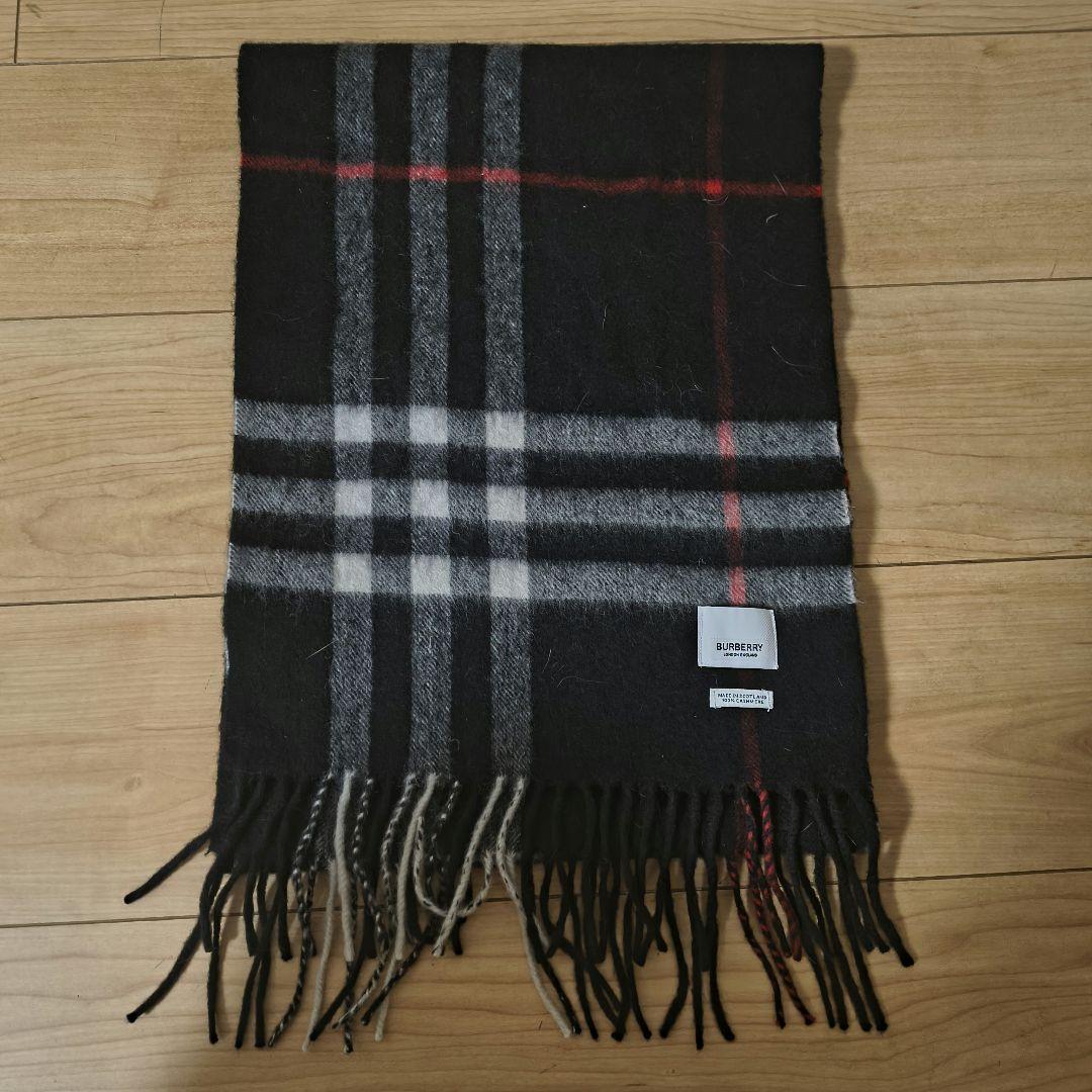 Burberry カシミヤ チェック柄マフラー