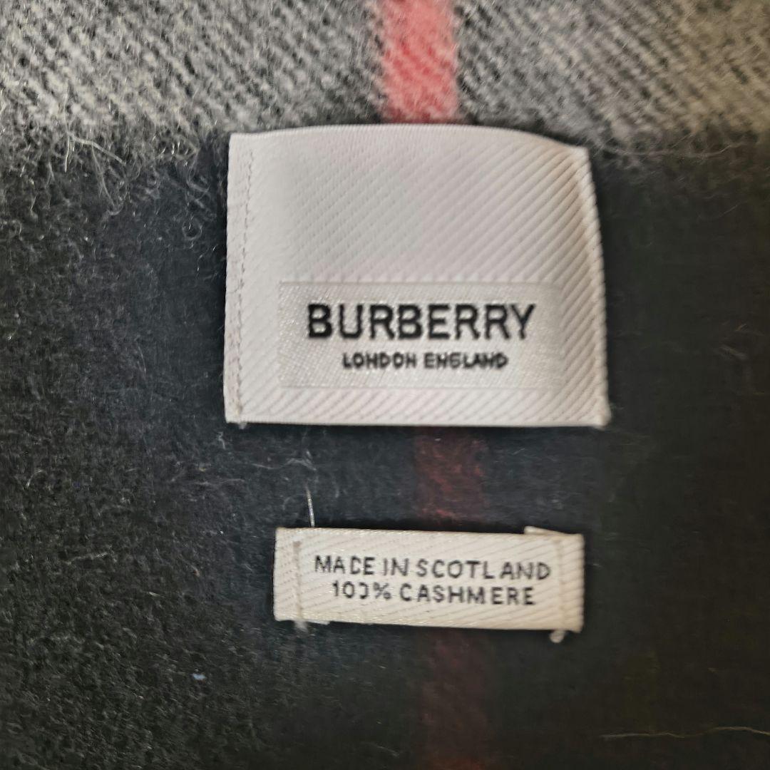 Burberry カシミヤ チェック柄マフラー