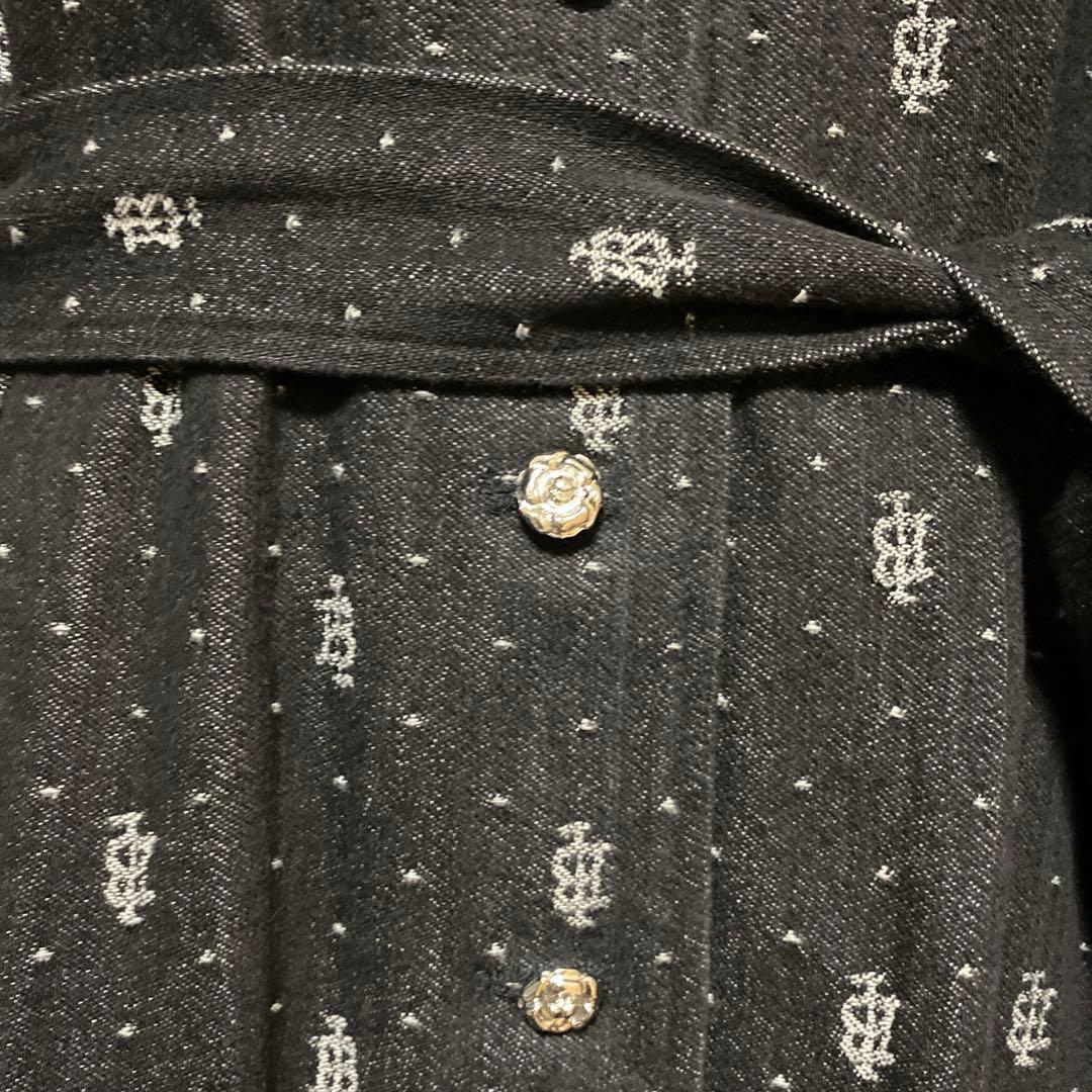 INGEBORG 黒いデニム風ロングコート