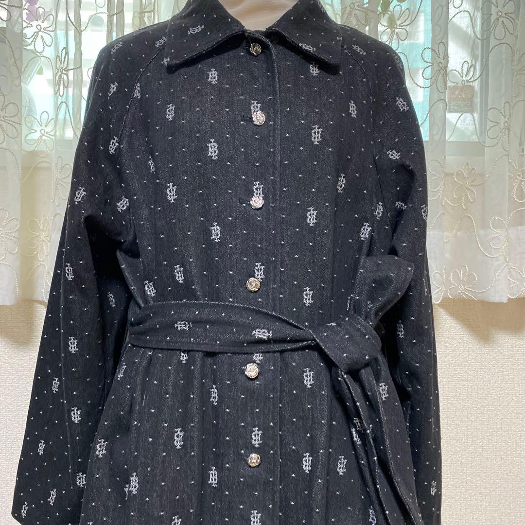 INGEBORG 黒いデニム風ロングコート