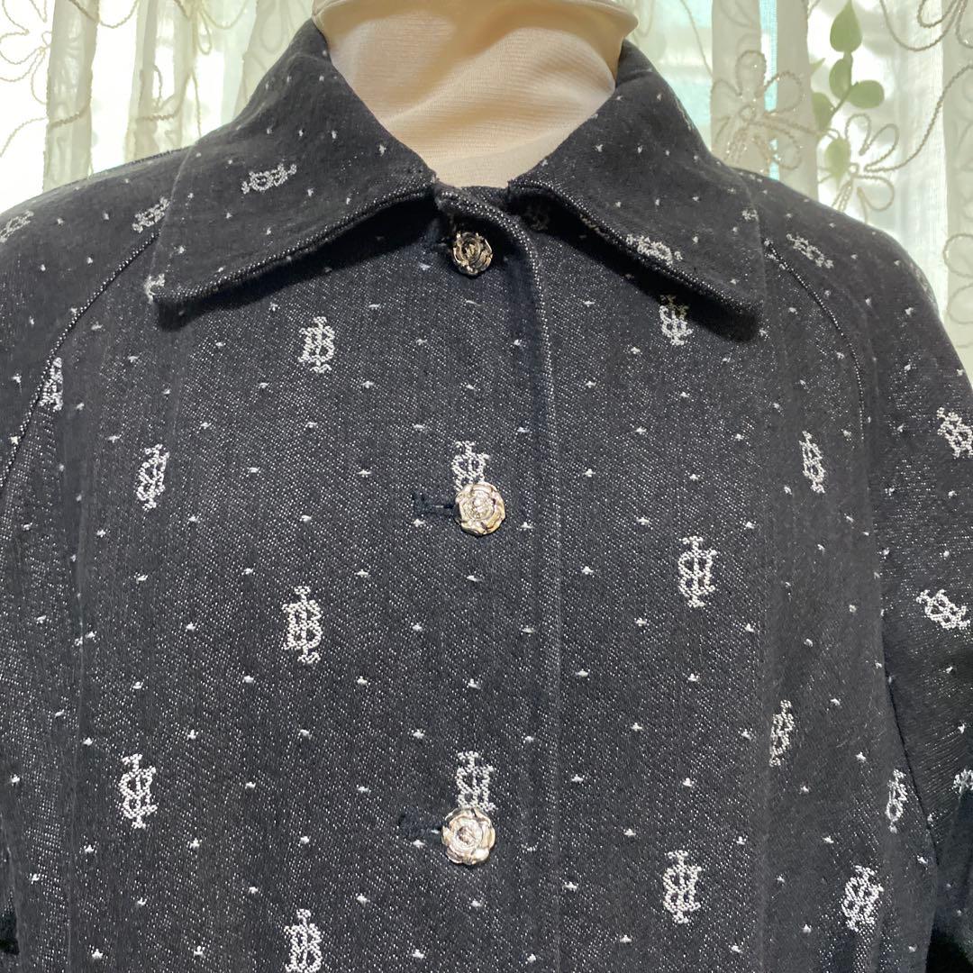 INGEBORG 黒いデニム風ロングコート